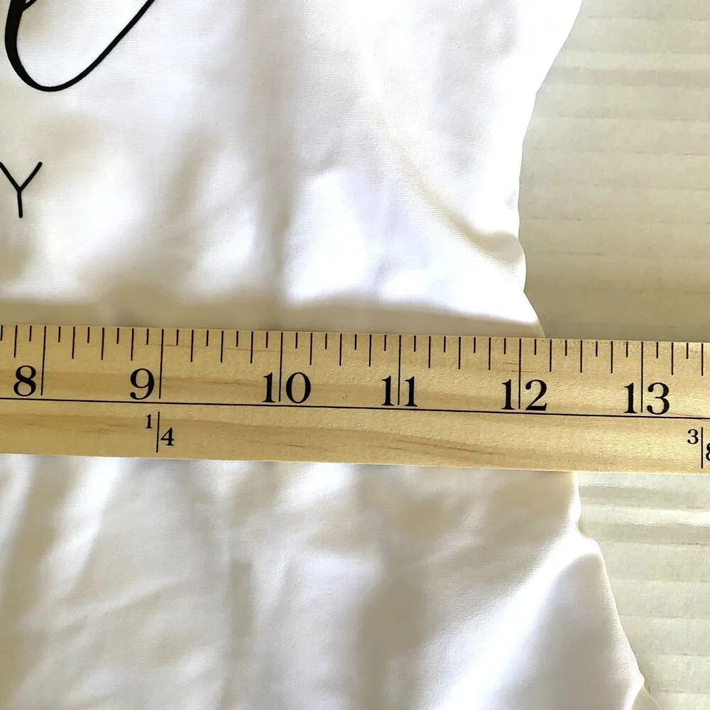 NWT Davis Bridal White Wife of the Party Swimsuit Cup Padding Chic Fun Sz M - Image 7