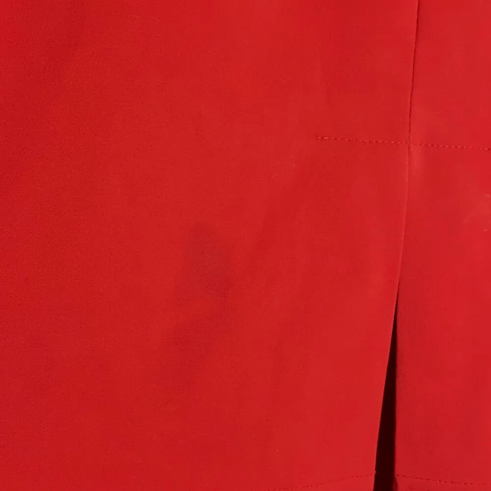 Tail Skort UPF 50+ Zip Pockets Front Slit Snap Golf Tennis Pickleball Red 27" Size 6 - Image 3