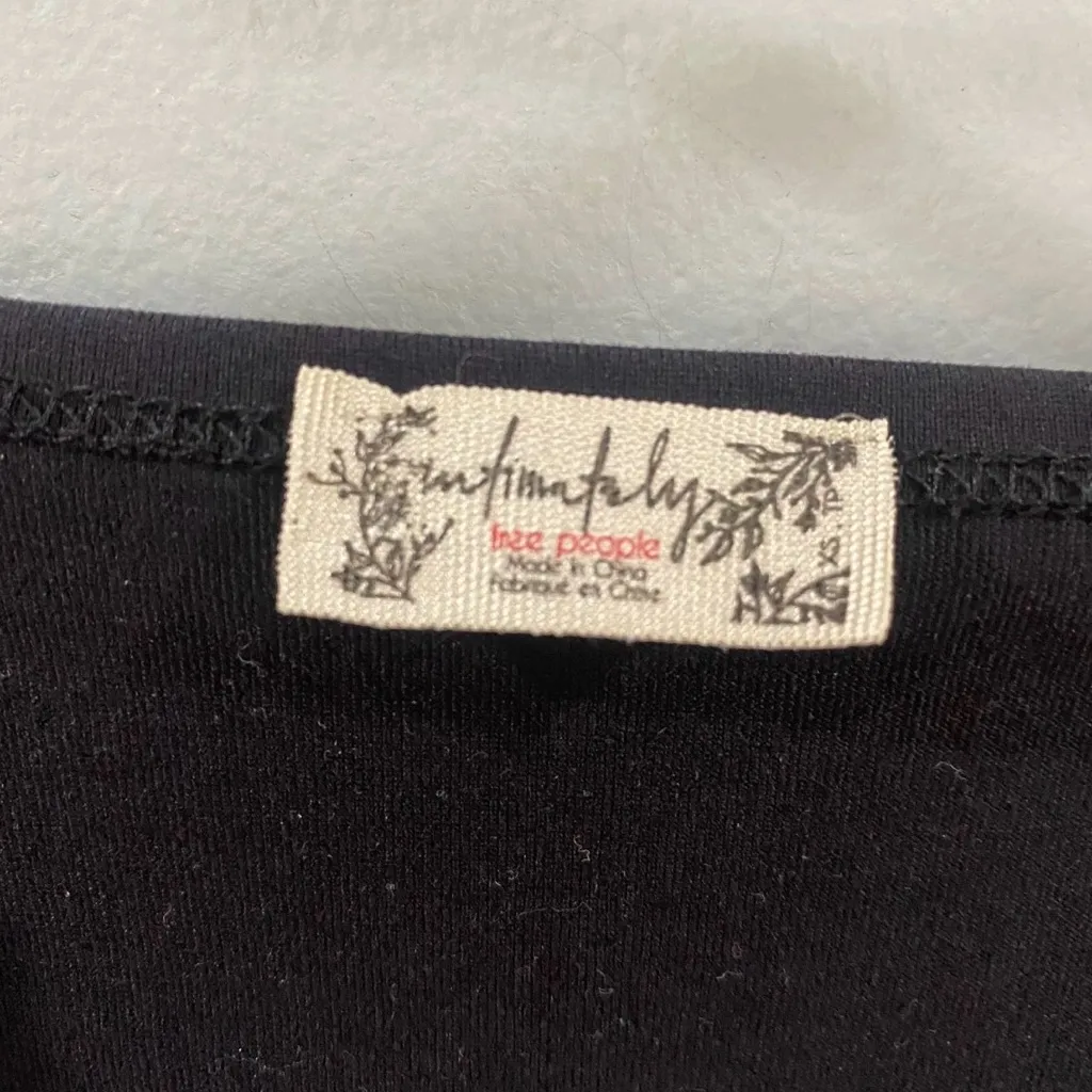 Free People Black Long Sleeve Bodysuit - Image 4