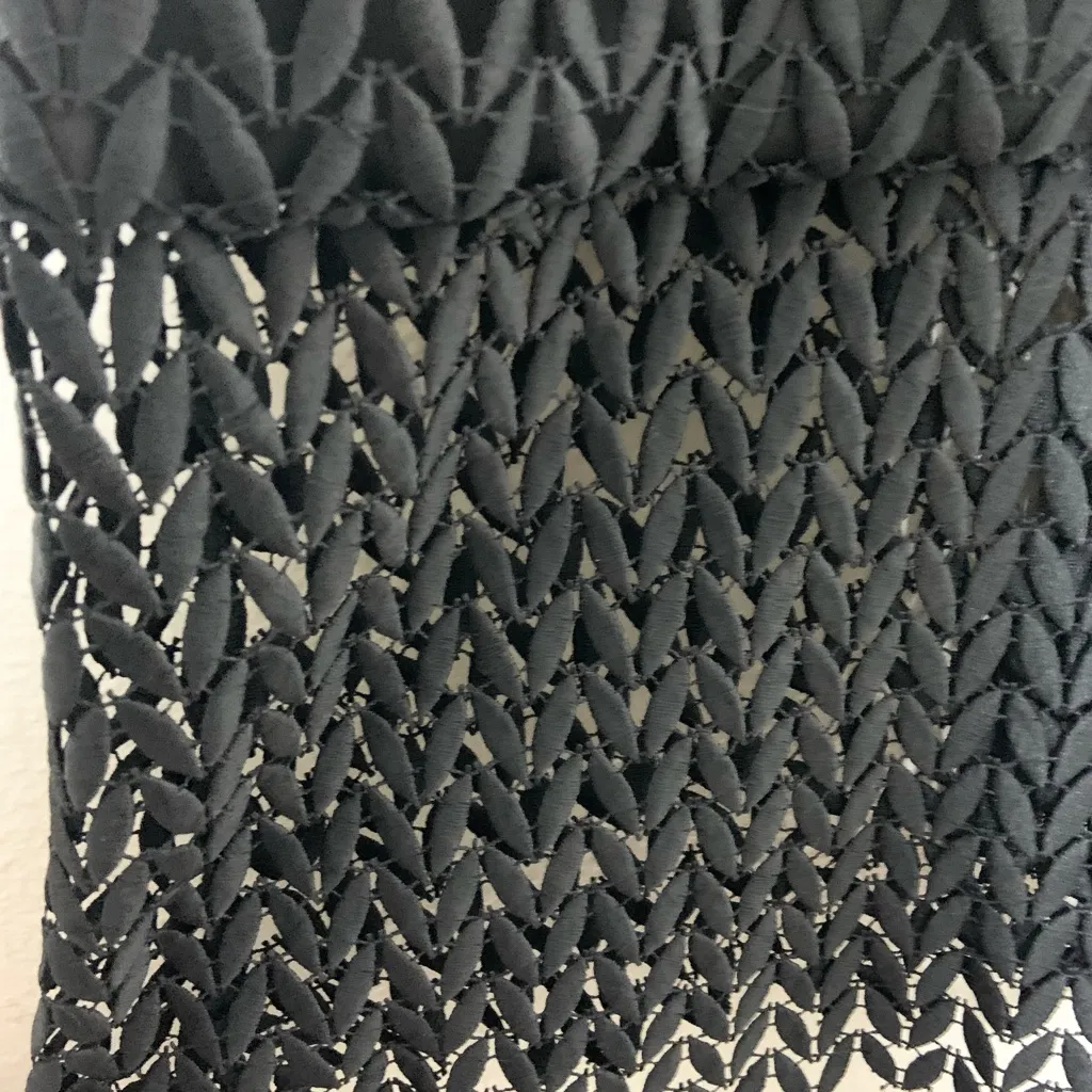 Kay Unger Tatum Floral Lace Midi Dress Black Classic Sophisticated NWT Size 4 - Image 6