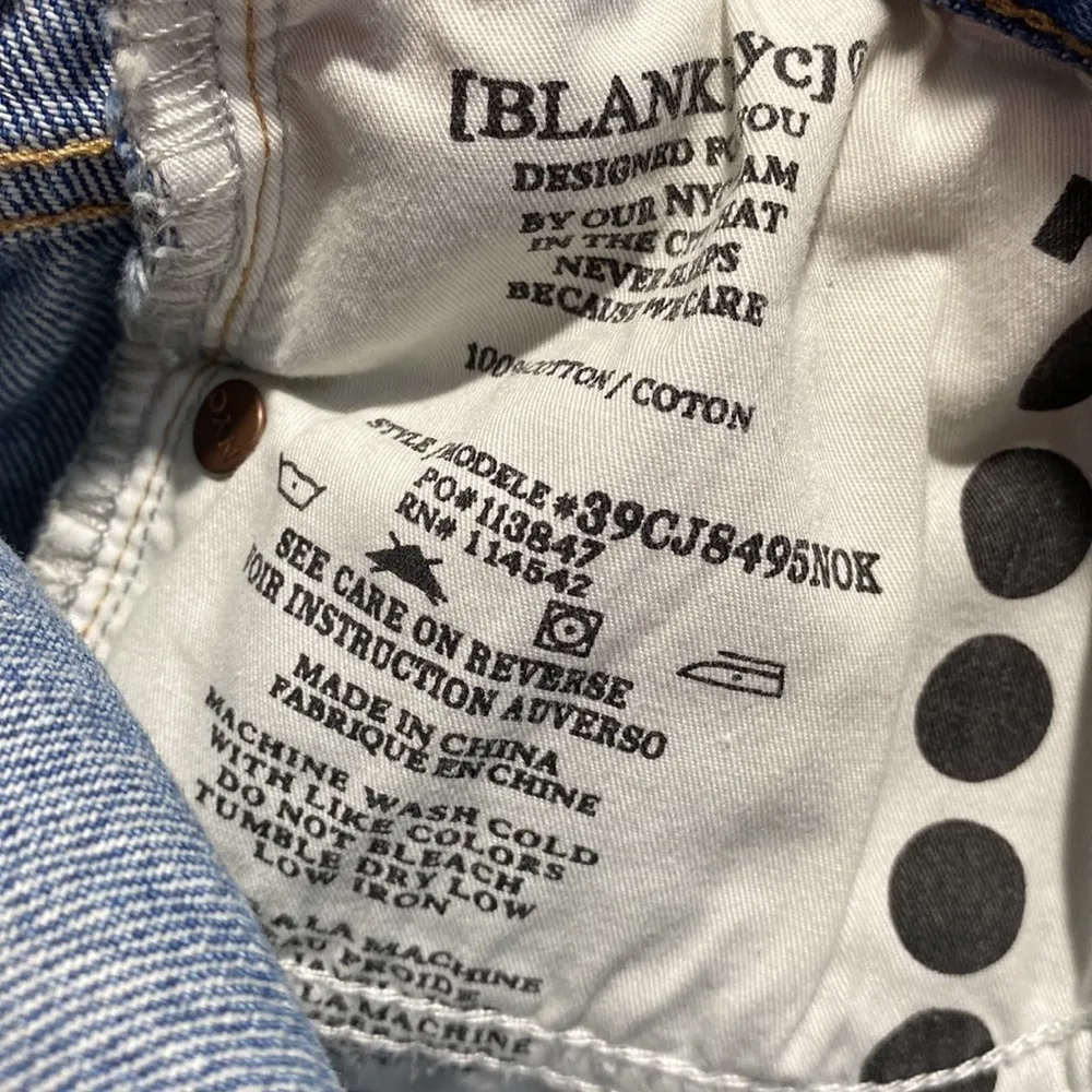 Blank NYC shorts jean shorts‎ distressed gray size 27 button fly - Image 6