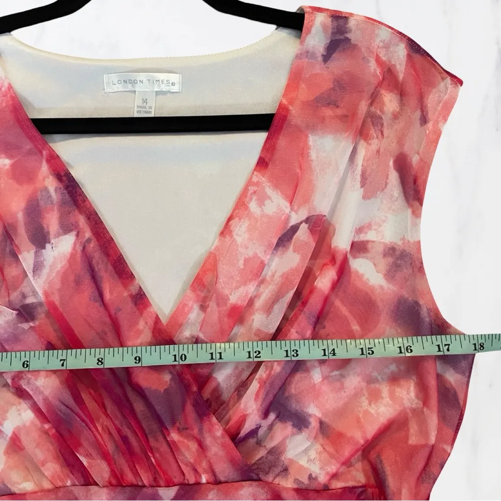 London Times Floral Multicolor Midi Dress Lined NWT - Image 4