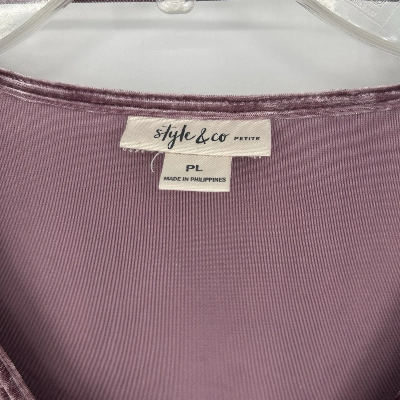 Style & Co Crushed Velvet Boho Top Pink Floral Embroidered Fairy Lace Up Size PL - Image 9