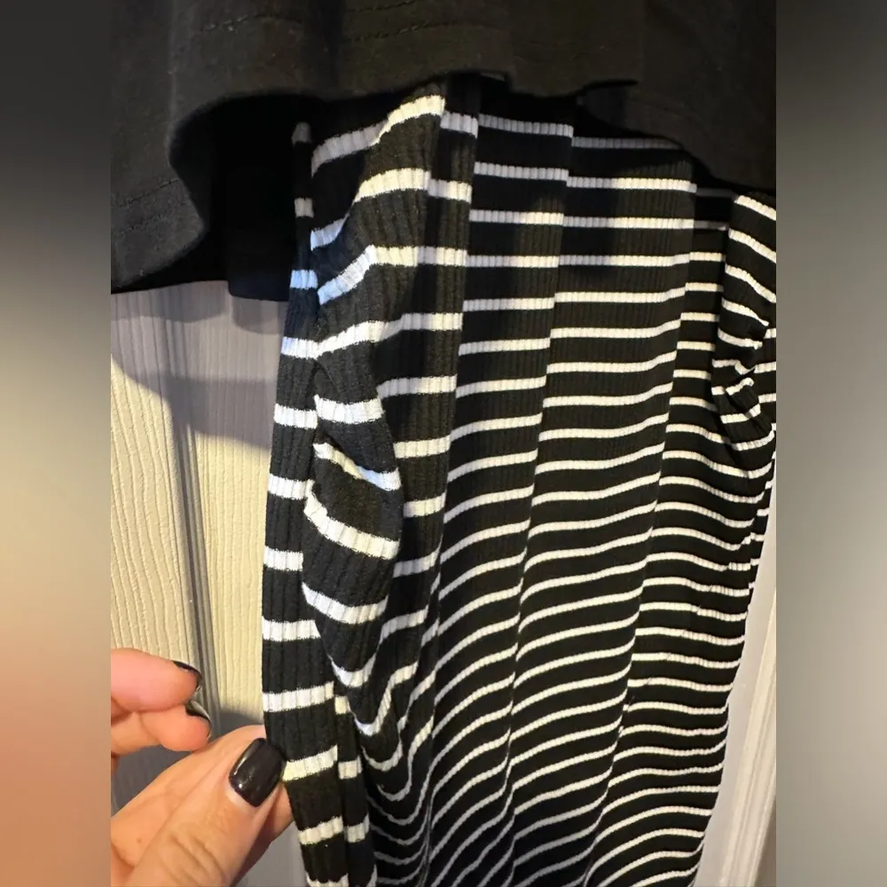 Shein Women's Maternity Dress Striped Short Sleeve Ruched Bodycon - Image 2