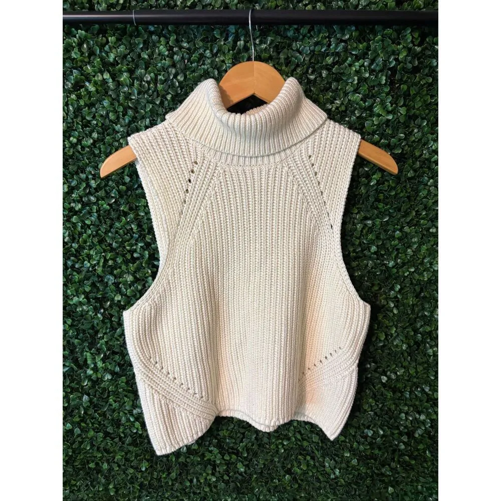 Scotch & Soda Sleeveless Knit Turtleneck Sweater Sz Small - Image 2