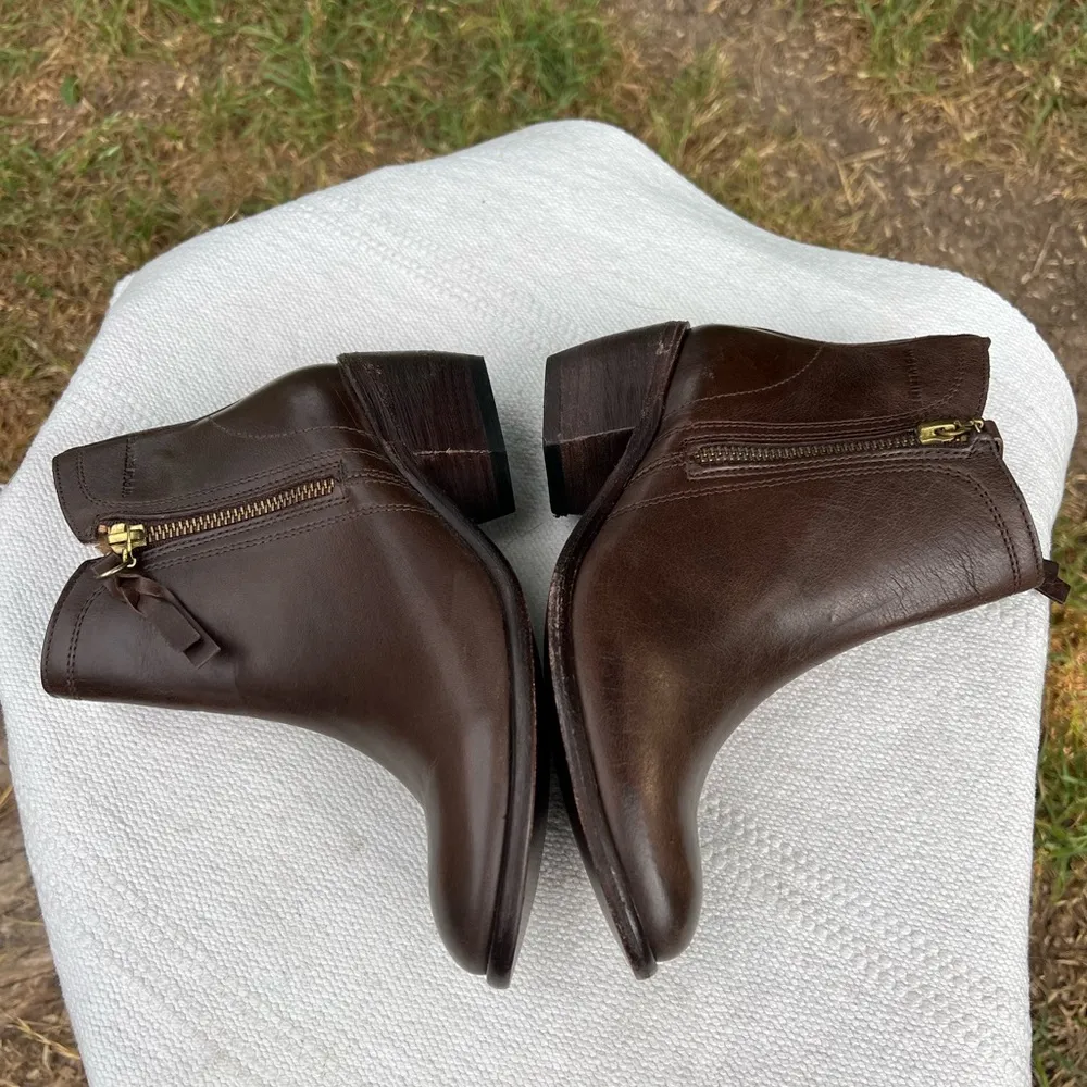 Wolverine Brown Leather Ankle Boots Western Casual Size 6 - Image 6