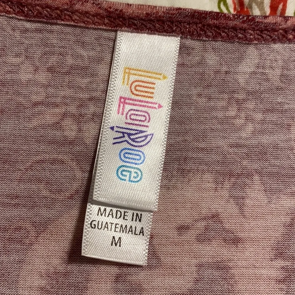 LuLaRoe medium pink floral Christy short sleeve t - Image 6