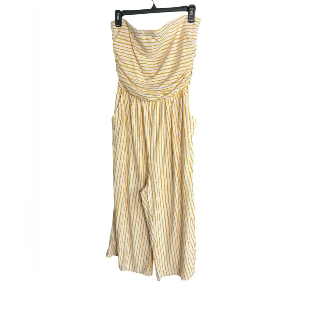 J for Justify Cream and Gold Strapless Jumpsuit - Image 4