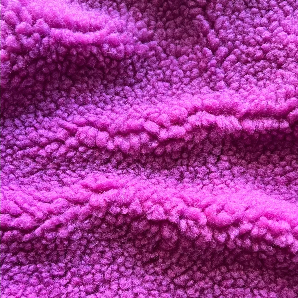 Nike Pink Purple Sherpa Active Faux Fur Cropped Jacket in Magenta - Image 14