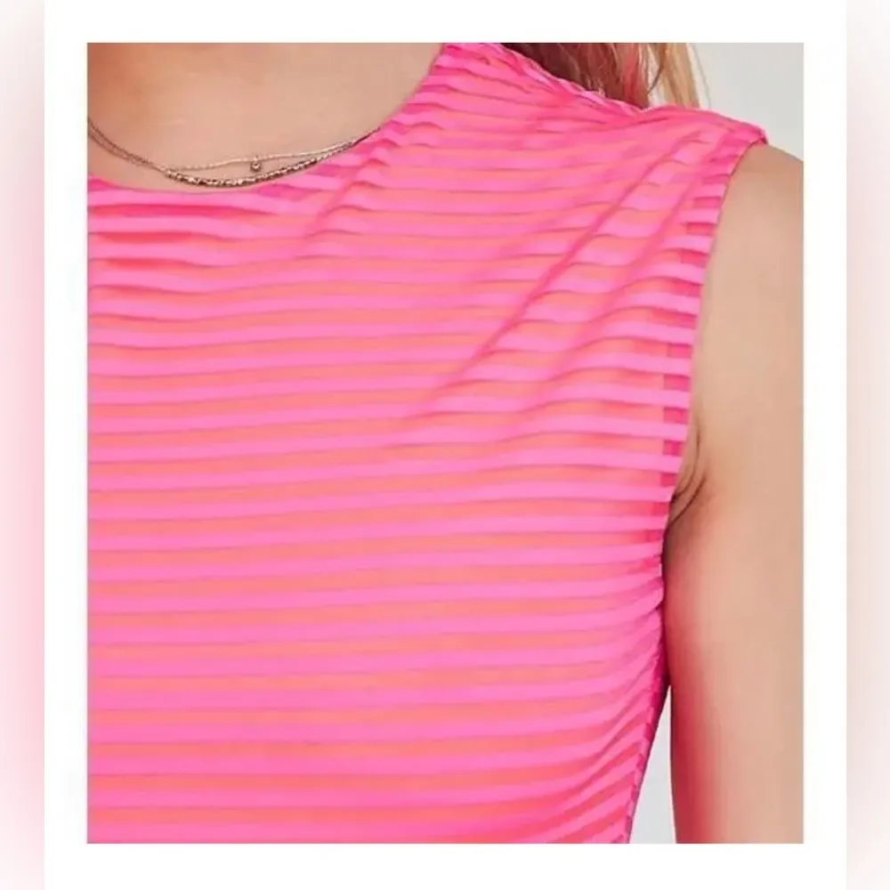 NWT  Silence + Noise Shadow Striped Muscle Tee Dress Size Med - Image 5