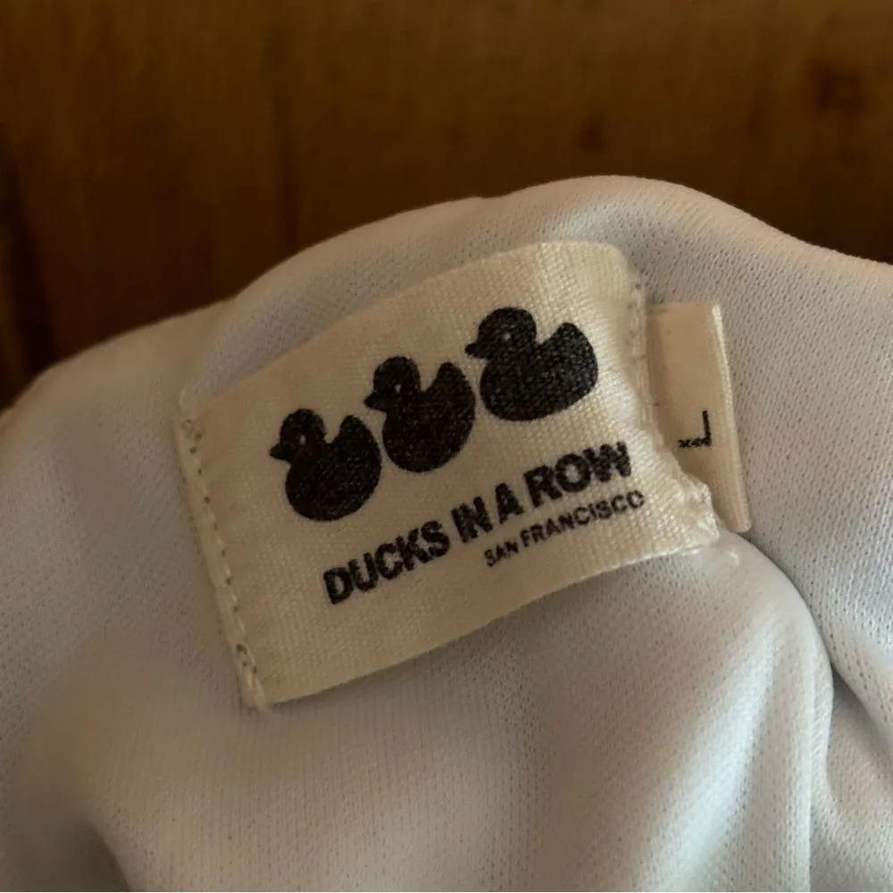 Ducks In A Row Modcloth Gray Sleeveless Cotton Dress Sz L White Size L - Image 5