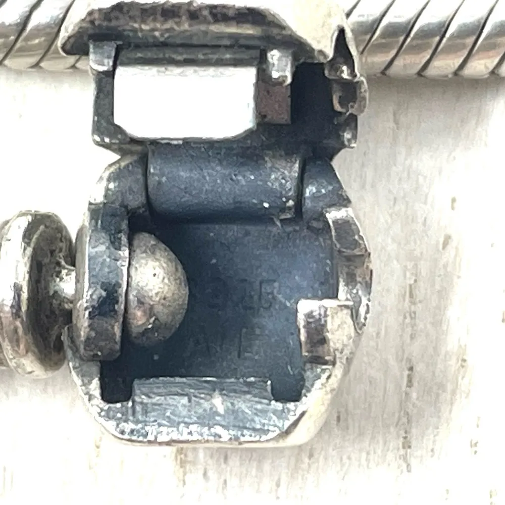 PANDORA  “travel” themed 6 charm sterling silver bracelet - Image 12