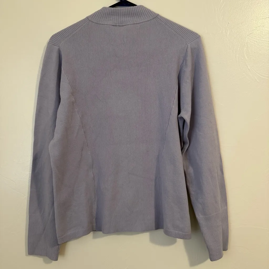 Anthropologie Shu Shu Zip Up Ribbed Knit Cardigan - Image 7