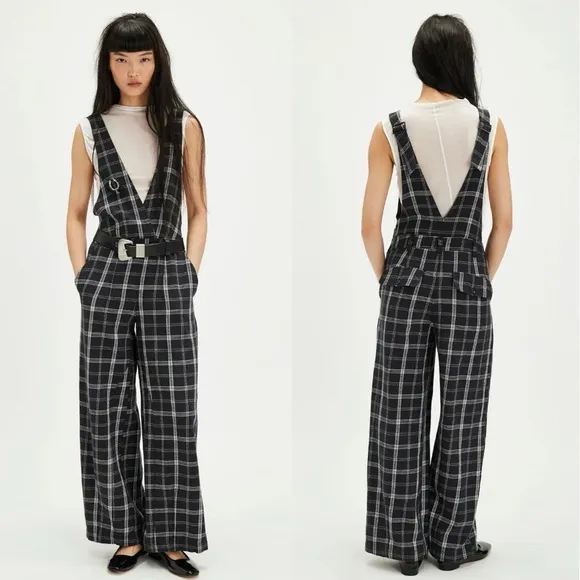 Free People Mara Overalls Black Combo 6 - Image 2