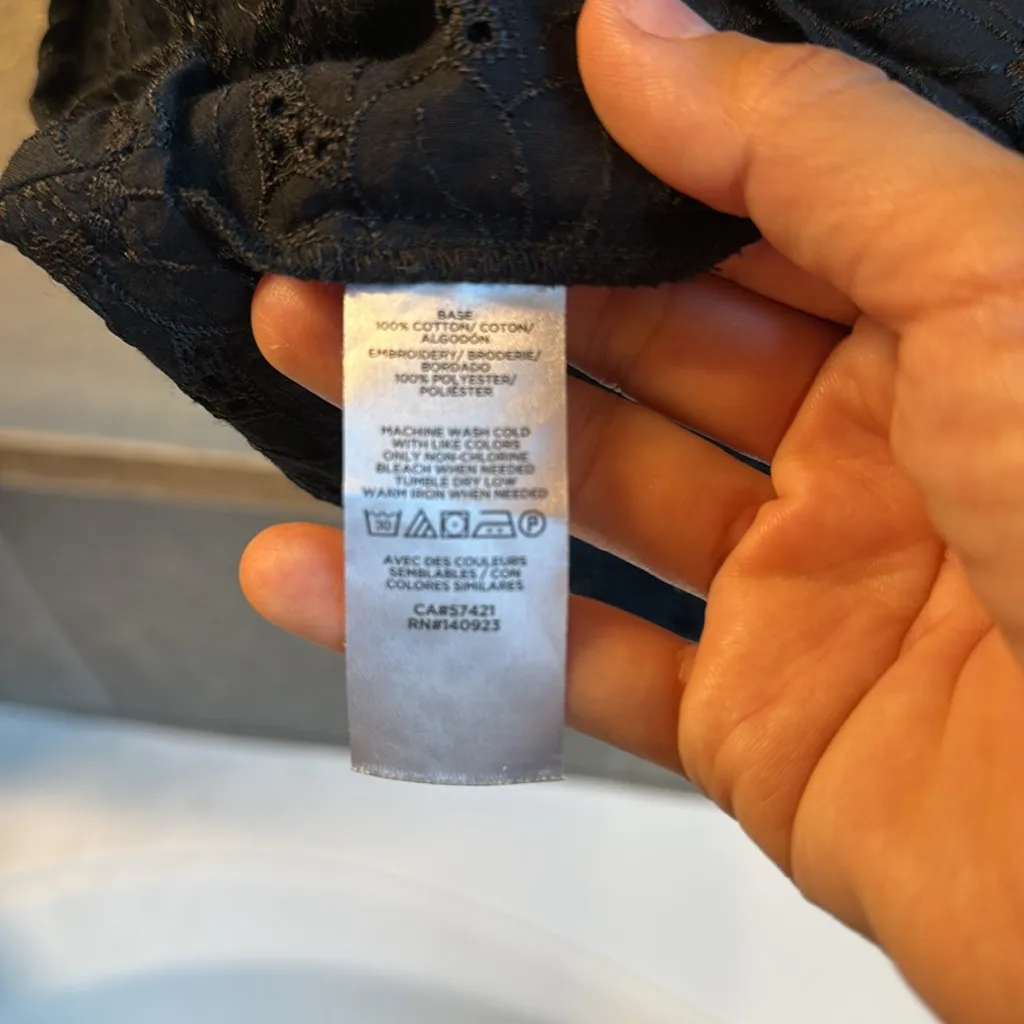 LOFT Flutter Sleeve Eyelet Blouse - Image 4