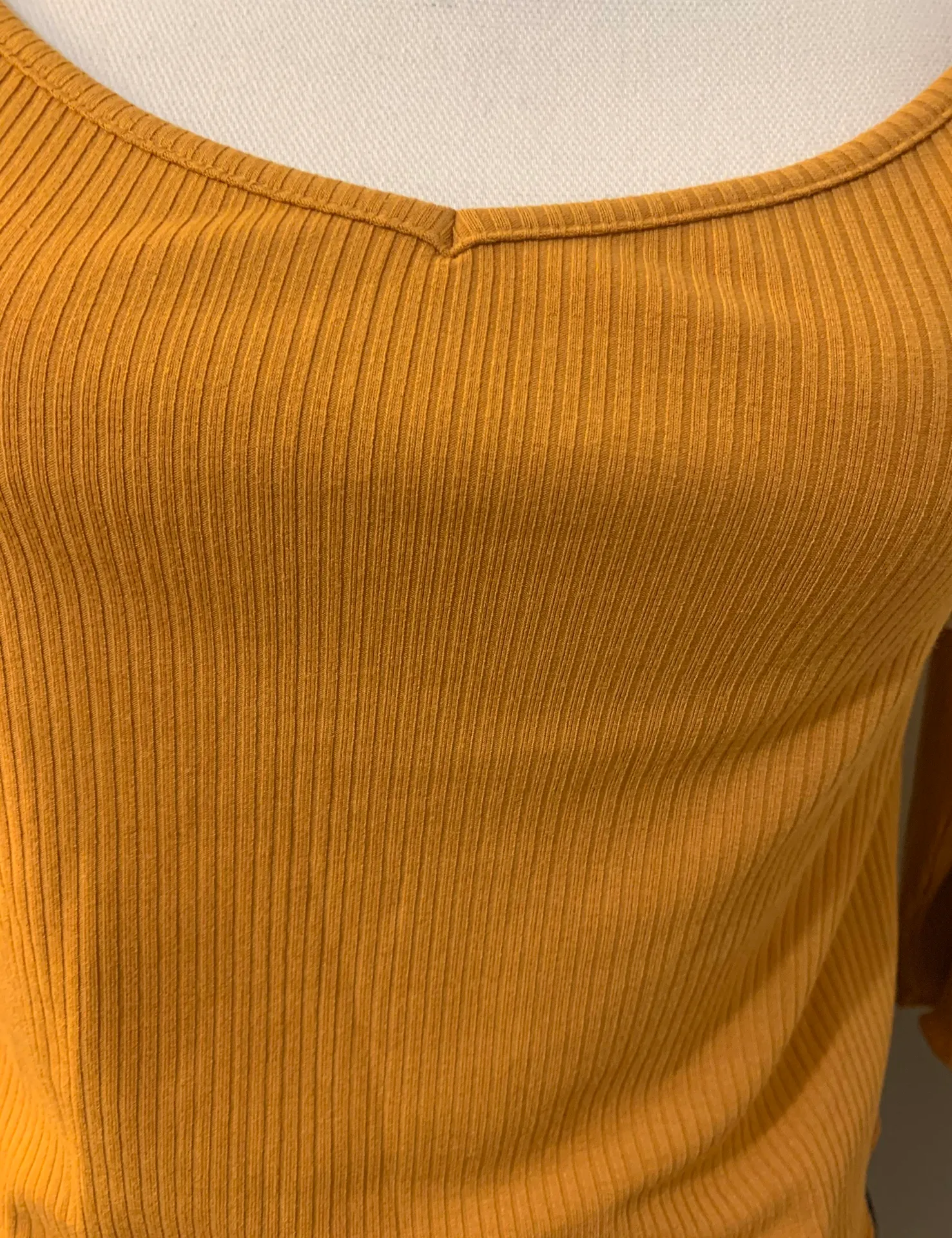 Me to We Mustard Yellow Ribbed Top - Image 6