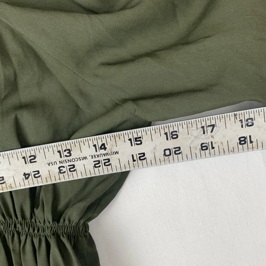 Springfield size eu 40 medium Olive Green Blouse Renaissance cosplay sand dollar - Image 7