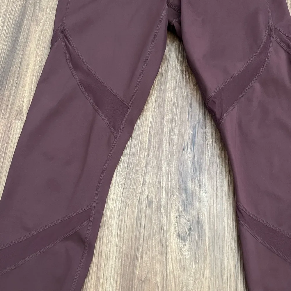 Athleta Tenacity 7/8 Tights Leggings | Burgundy/Orange | Small - Image 8