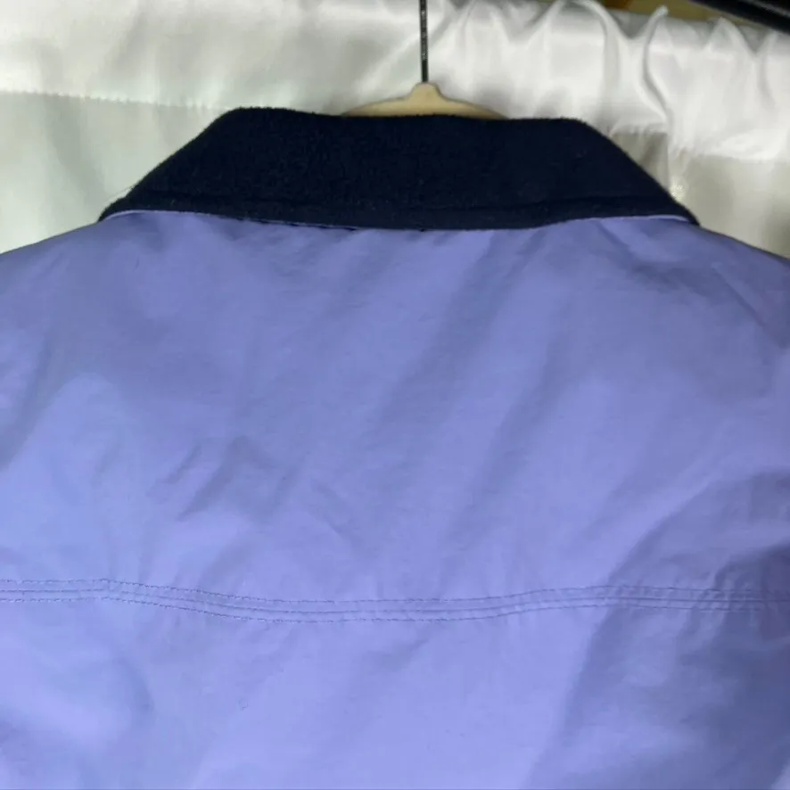 LL‎ Bean Women's Regular Small Lavender Nylon Fleece Lined Vest Zip Pockets Purple - Image 9