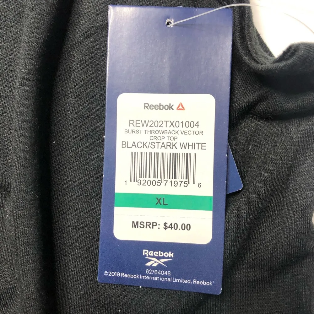 NWT Reebok Burst Throwback Vector Crop Top - Image 3