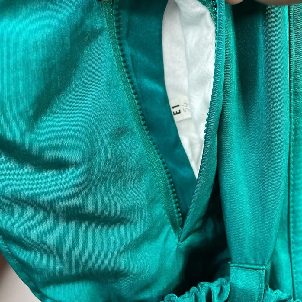 Fera Vintage Teal 80s 90s Southwestern Belted Faux Fur Ski Skiing Jacket Coat 12 - Image 9