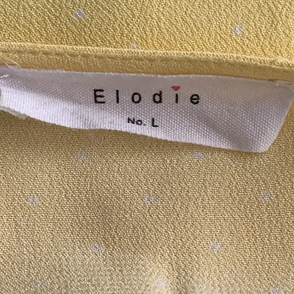 ELODIE Yellow Full Skirt Dress Sz: L - Image 7