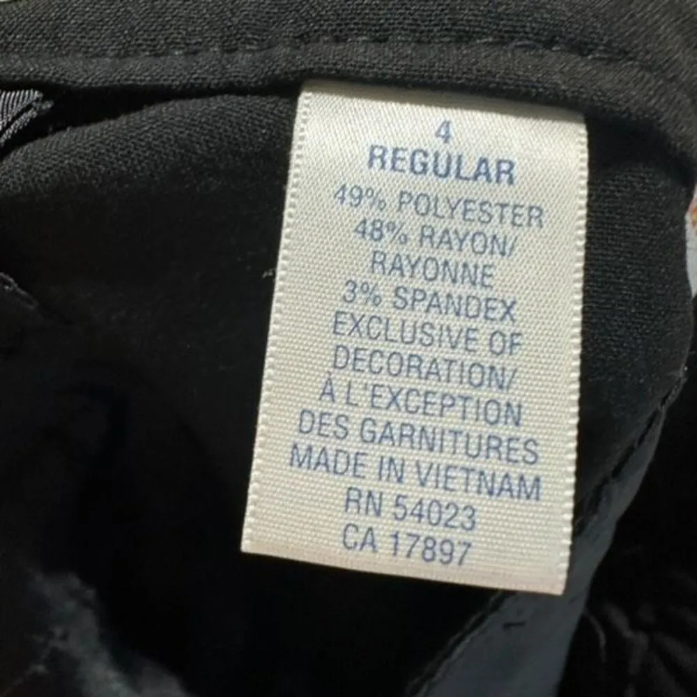 NWT Y2K Old Navy Womens Flat Front Low Rise Dress Pants Black Size 4‎ Velvet - Image 10