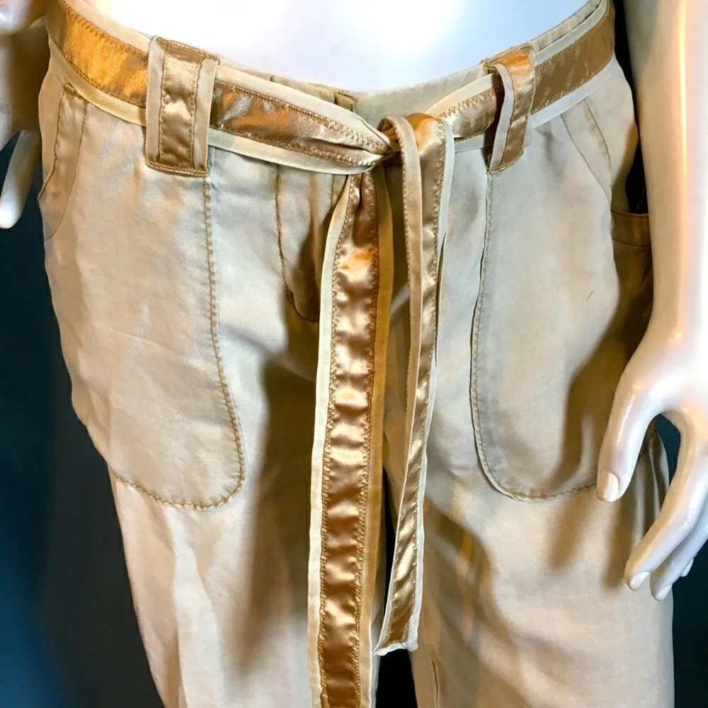 %100 SILK Drawstring bottom pants! Rare & no other - Image 3