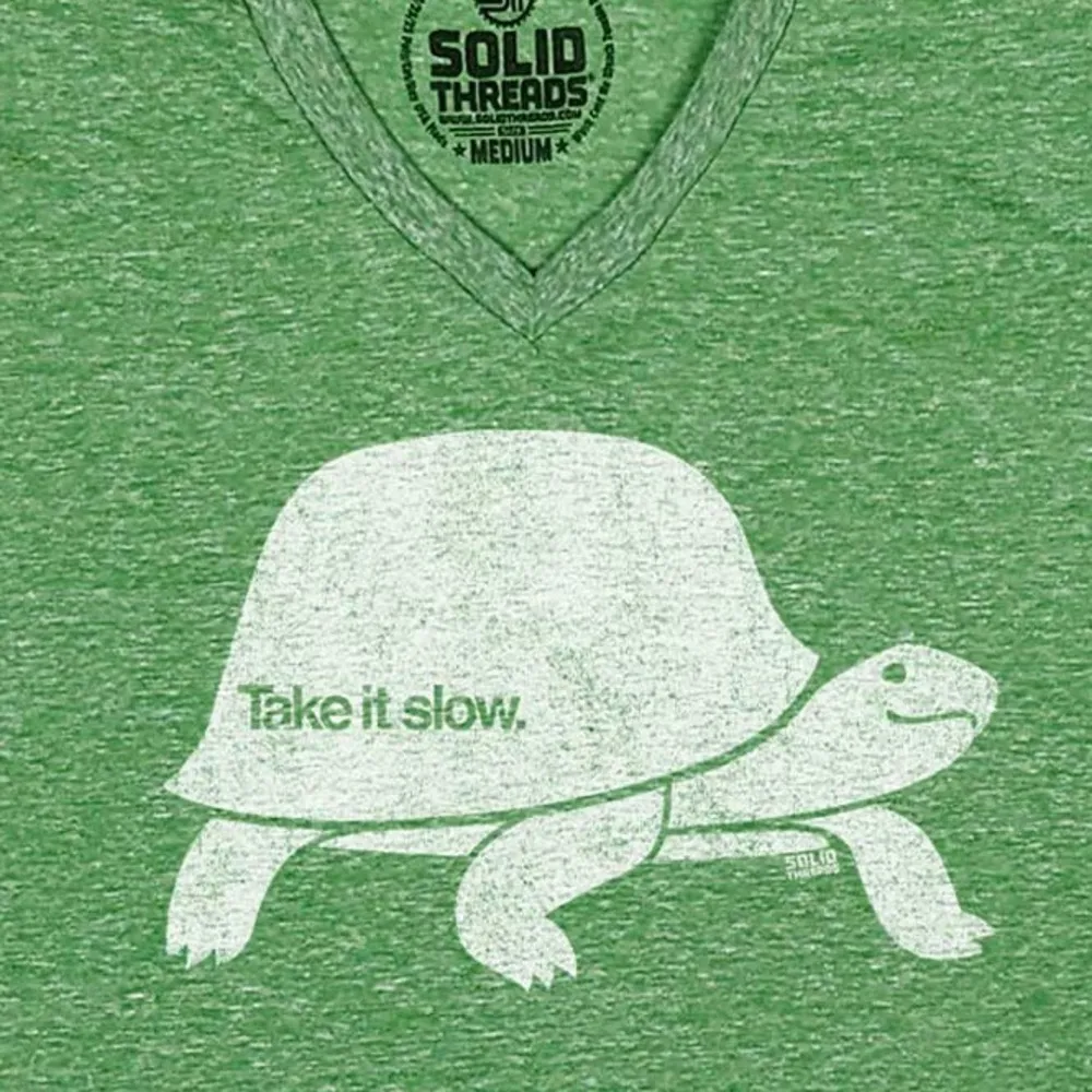 🐢Take it Slow V-Neck Tee🐢 ~med - Image 3