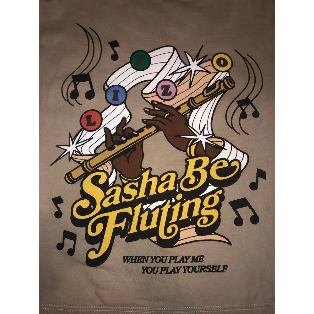 Lizzo Sasha Be Fluting Homecoming Crewneck Size S You're Special Khaki Tan - Image 8