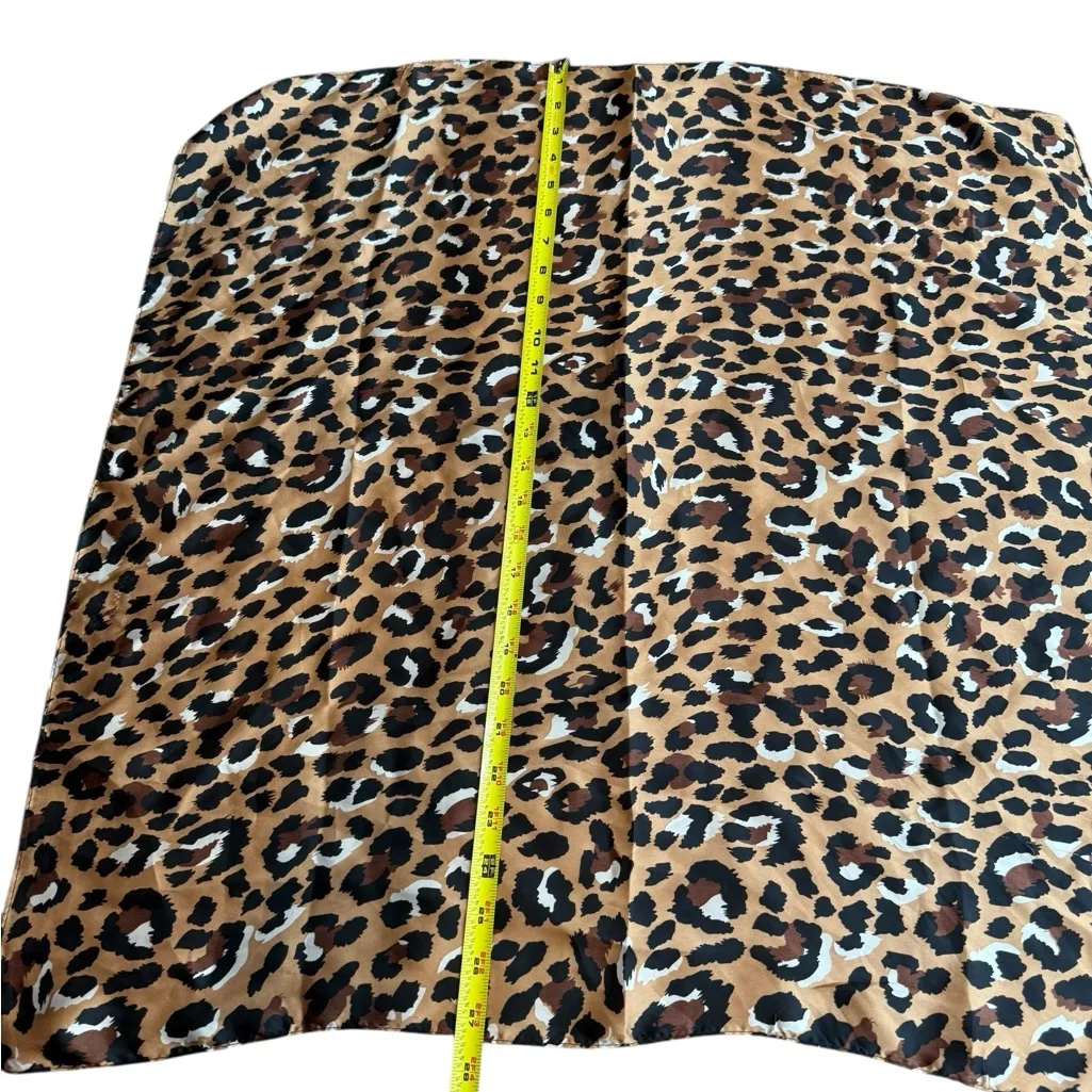 12th Tribe Leopard Satin Scarf Bandana Animal Print Festival Dust Cover Rave NWT - Image 5