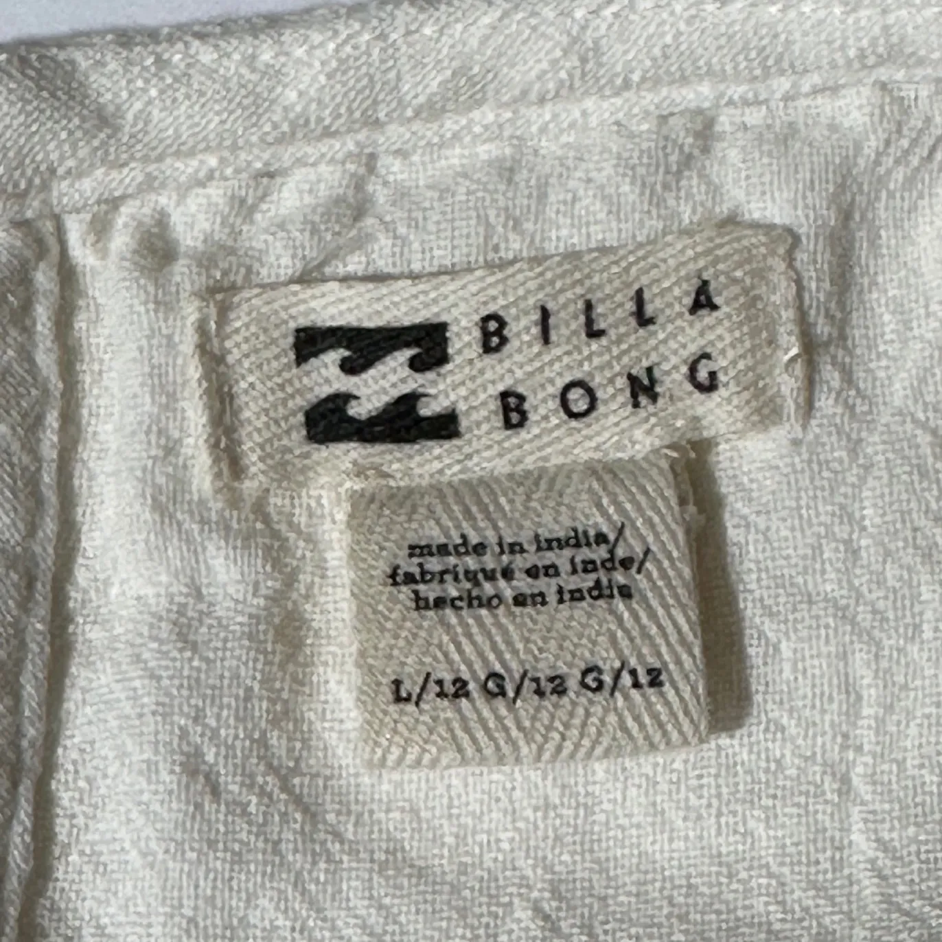 Billabong Women's So Breezy Babydoll Dress Short Ruffle Sleeve White size large - Image 10