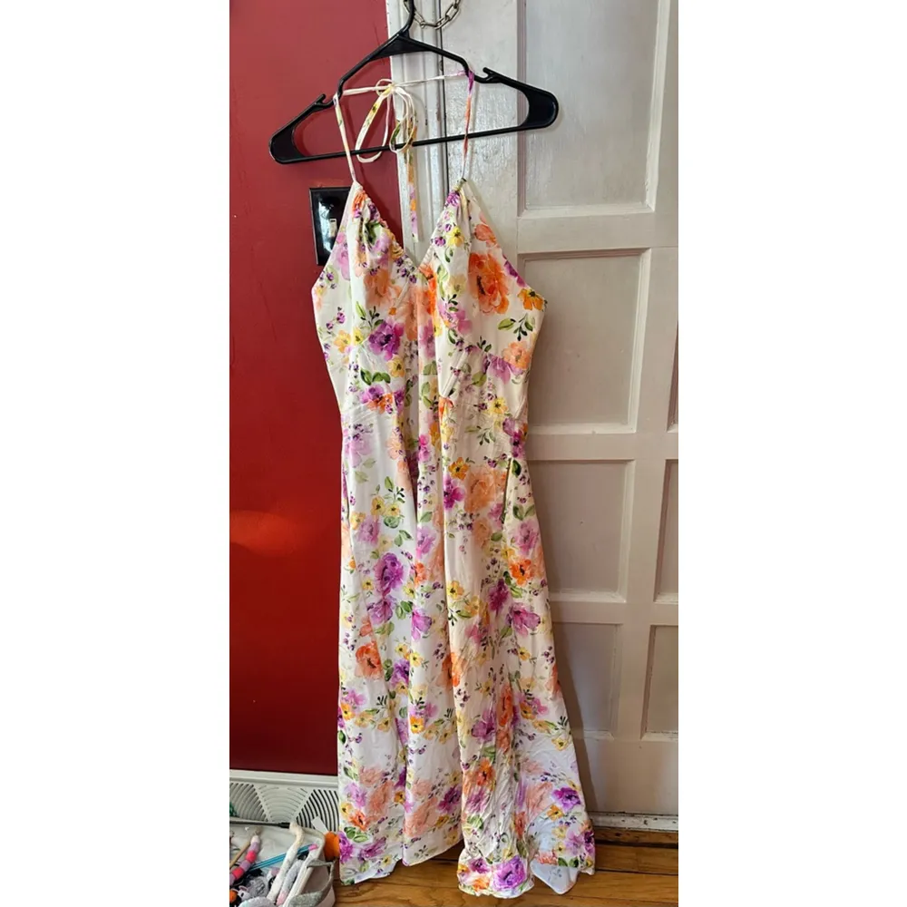 Favorite Daughter The Halting Traffic Dress Oahu Watercolor White Size 16 - Image 8