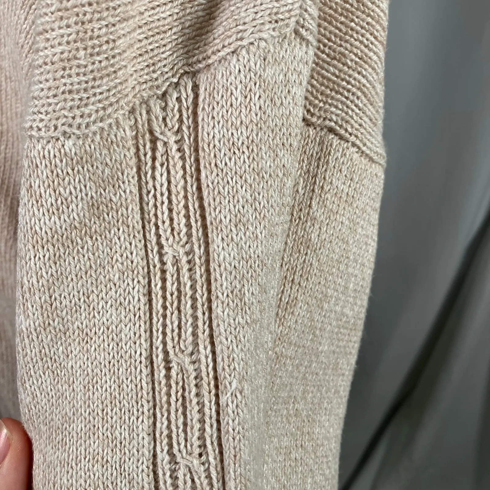 Cottage Essentials Embroidered Floral Sweater‎ Beige Ramie Cotton M Vintage Pink Size M - Image 11