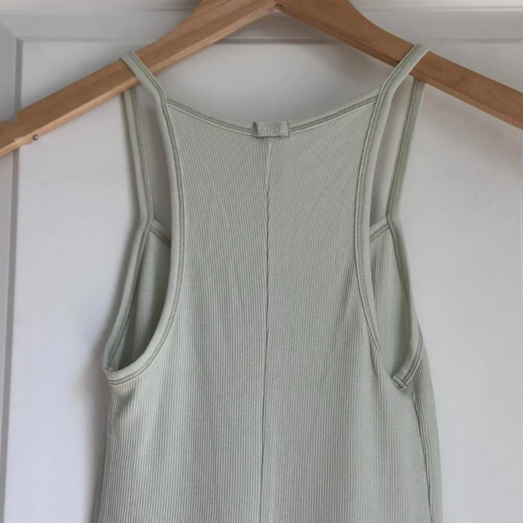 Skims Cotton Rib Long Cami Dress in Spearmint, Size X-Small - Image 8