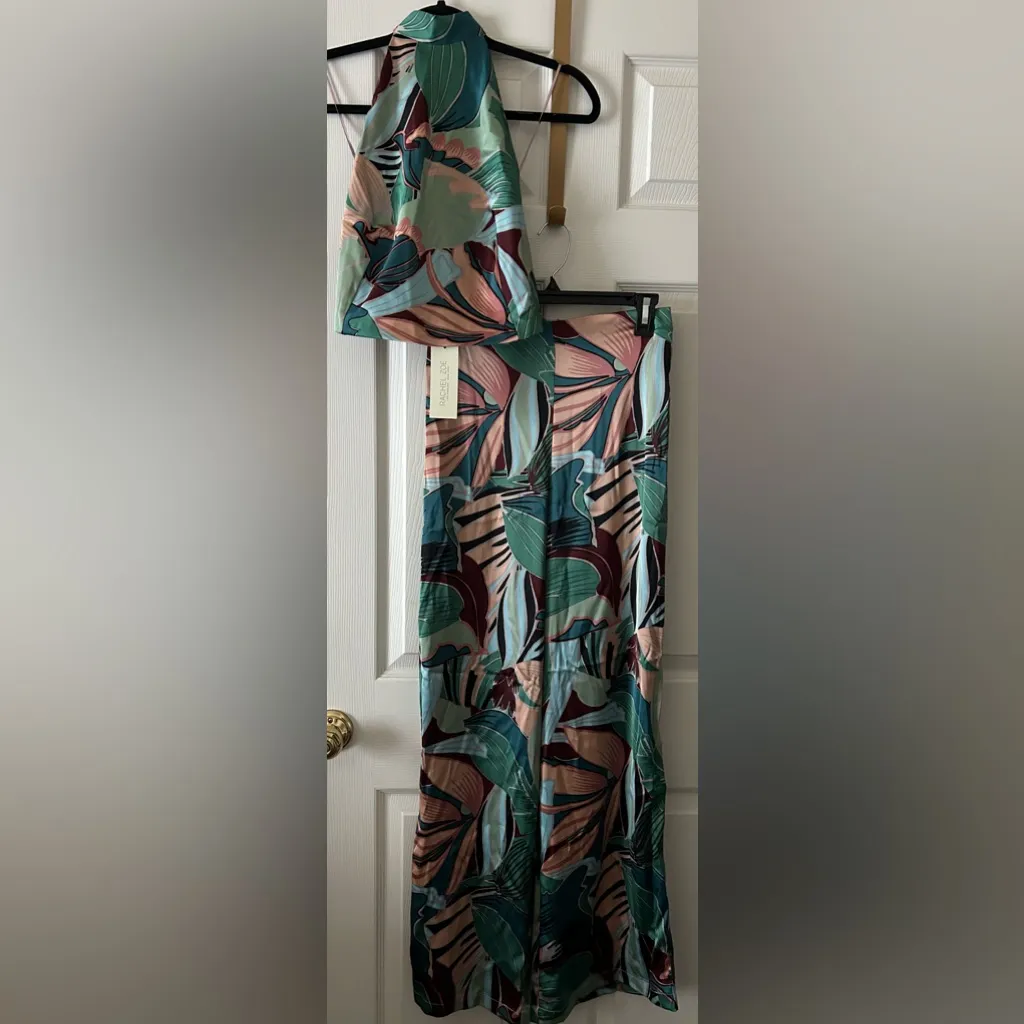 Rachel Zoe Women’s 2-Piece Tropical‎ Halter and Pant Set Size Small NWT - Image 13