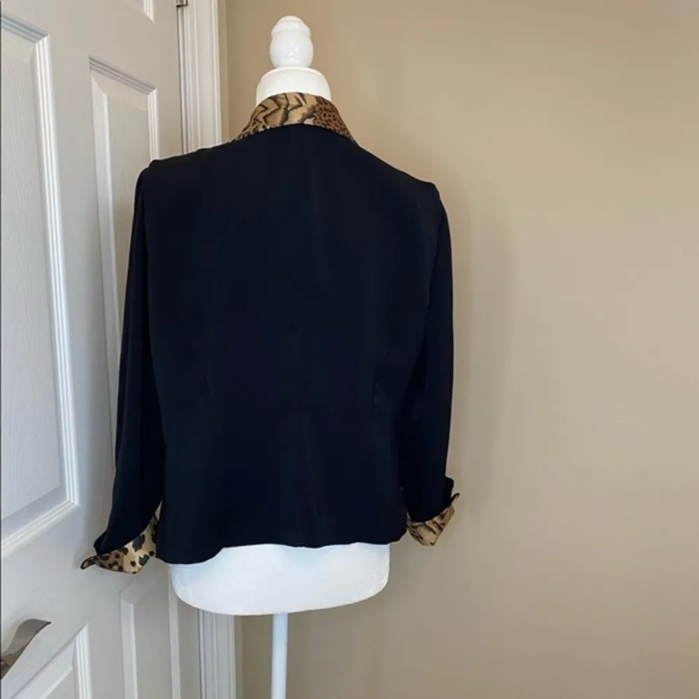 Vintage Jessica Howard leopard trim blazer & leopard top Size 12P - Image 6