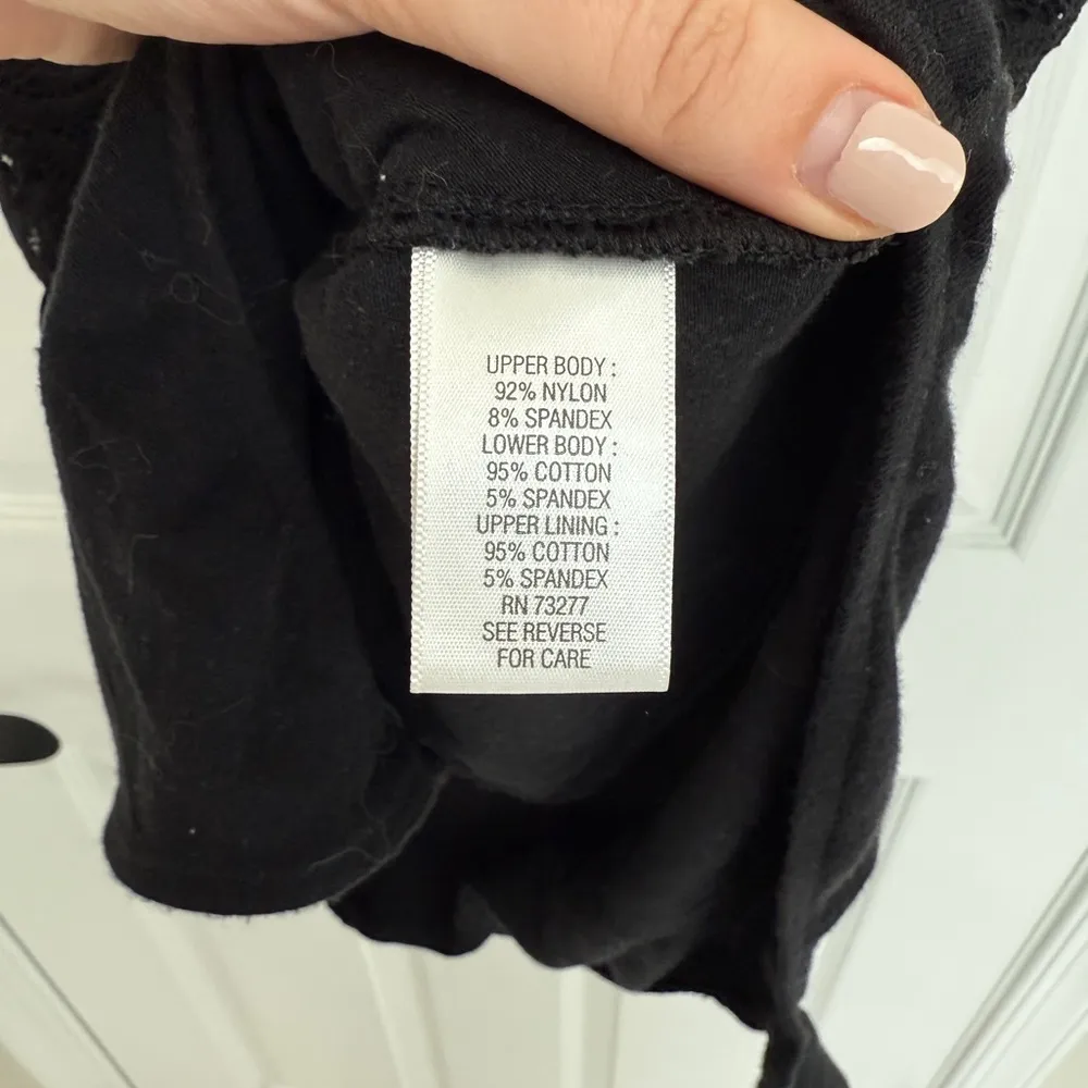 Candies Black Lace Sweetheart Neck Lined Bikini Bodysuit Women’s Size Small - Image 4