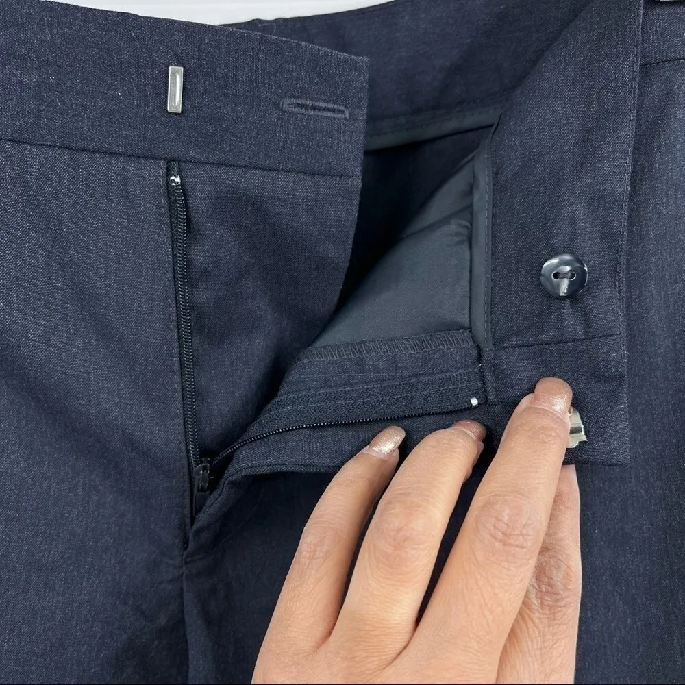 Zara Basic‎ Women's Size 6 Career Office Navy Trouser Pants Polyester Blend - Image 4