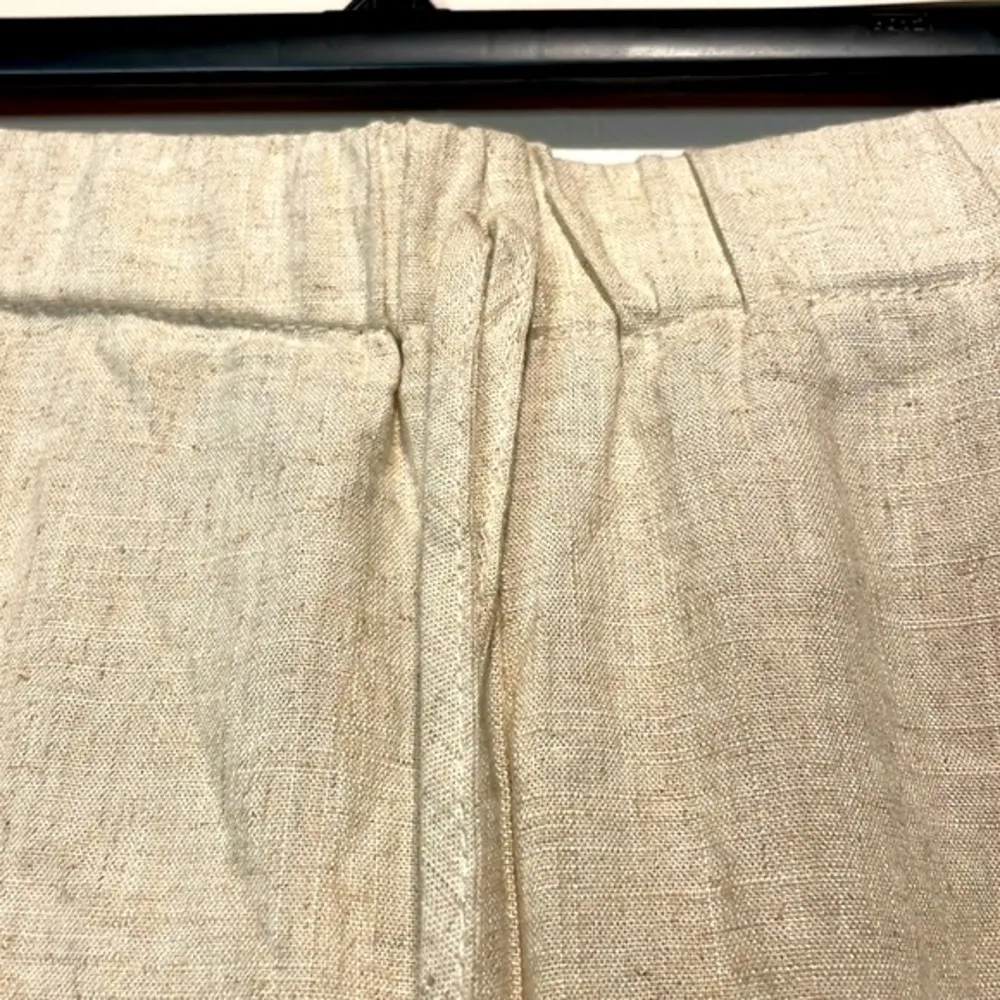 SHEIN- NWT Linen Blend Vcay Wide Leg Full Side Slit Beach Vacation Pants Size L - Image 6