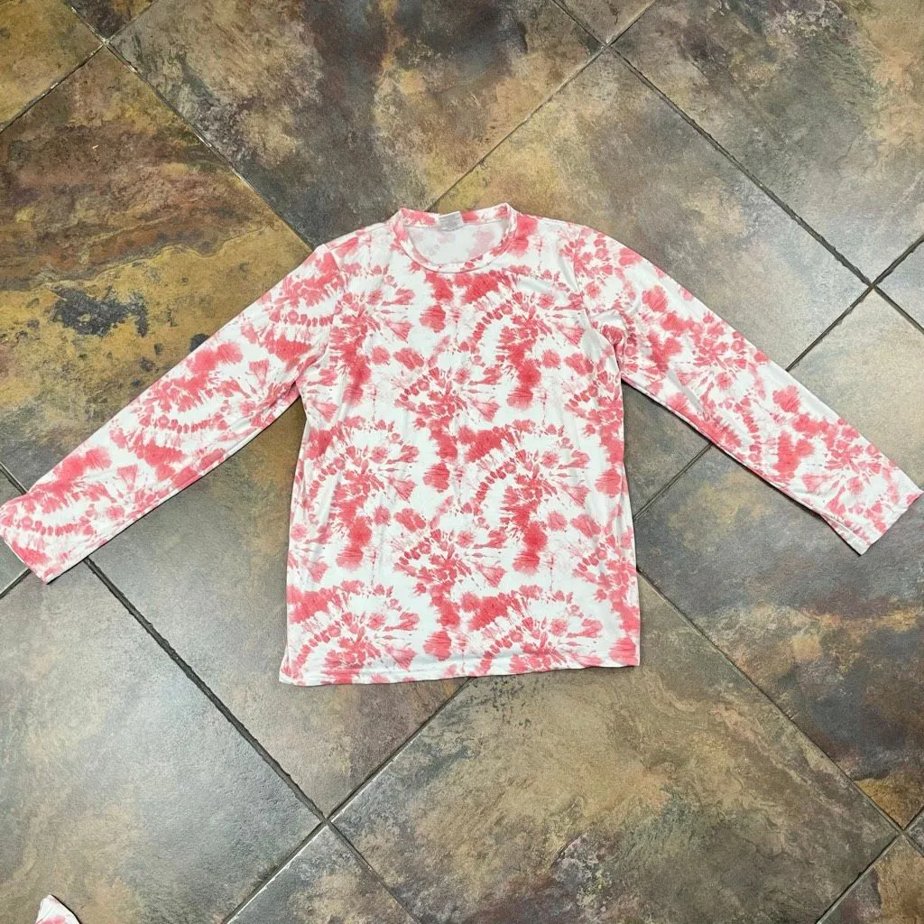 RE Real Essentials Tye Dye Pajama Set Medium Pink - Image 4