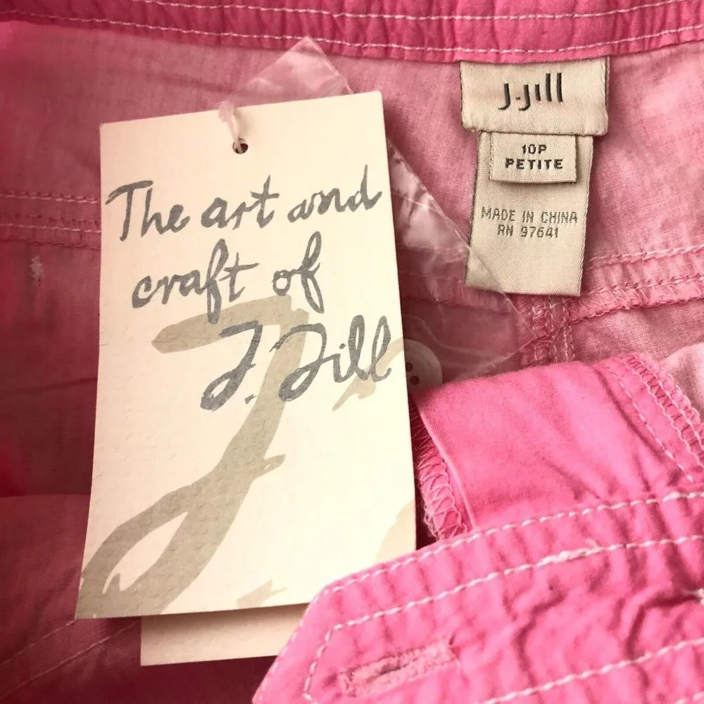 J Jill Womens Crop Pants Lightweight Cotton Pink Size 10P - Image 3