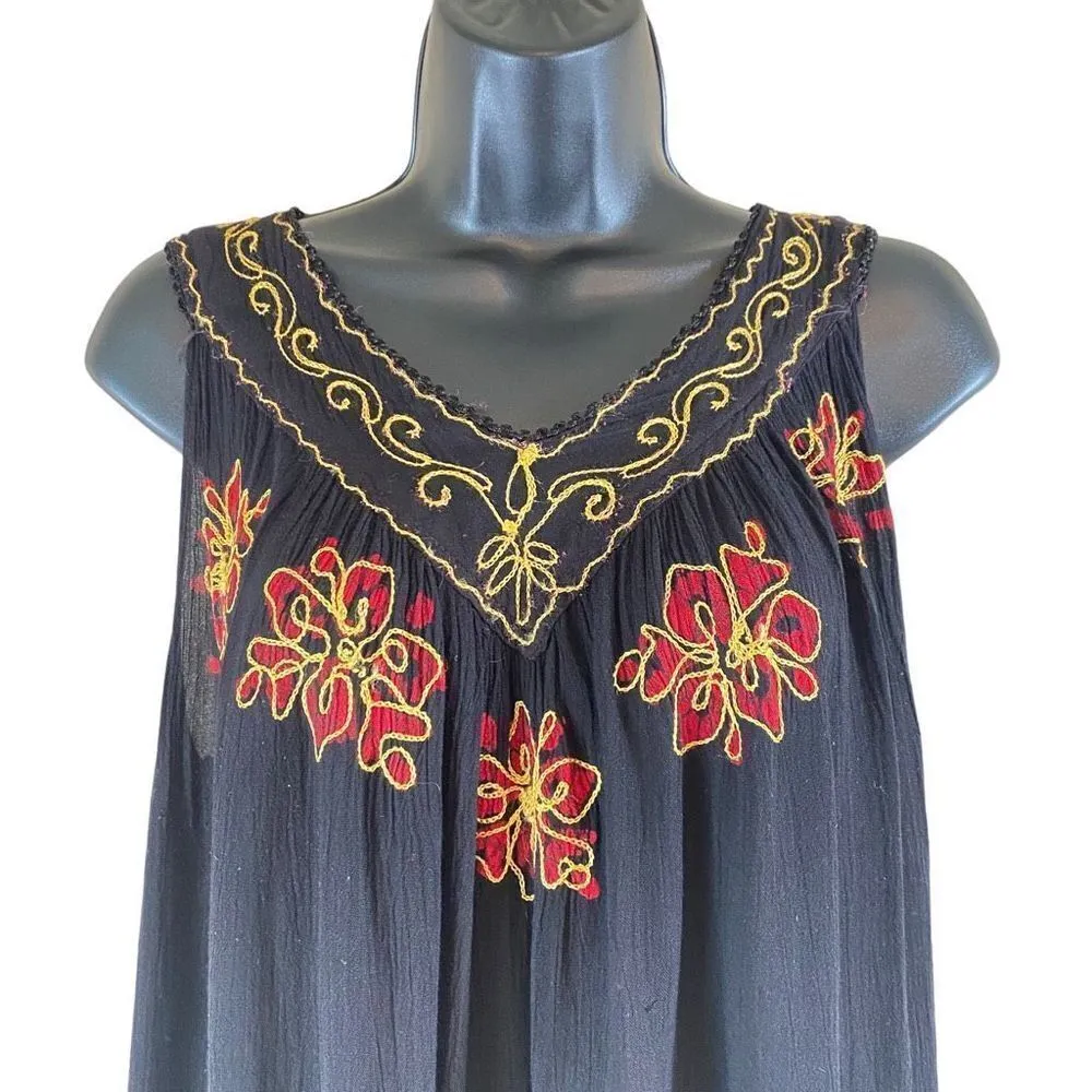 Embroidered Boho Tunic Tank - Image 2