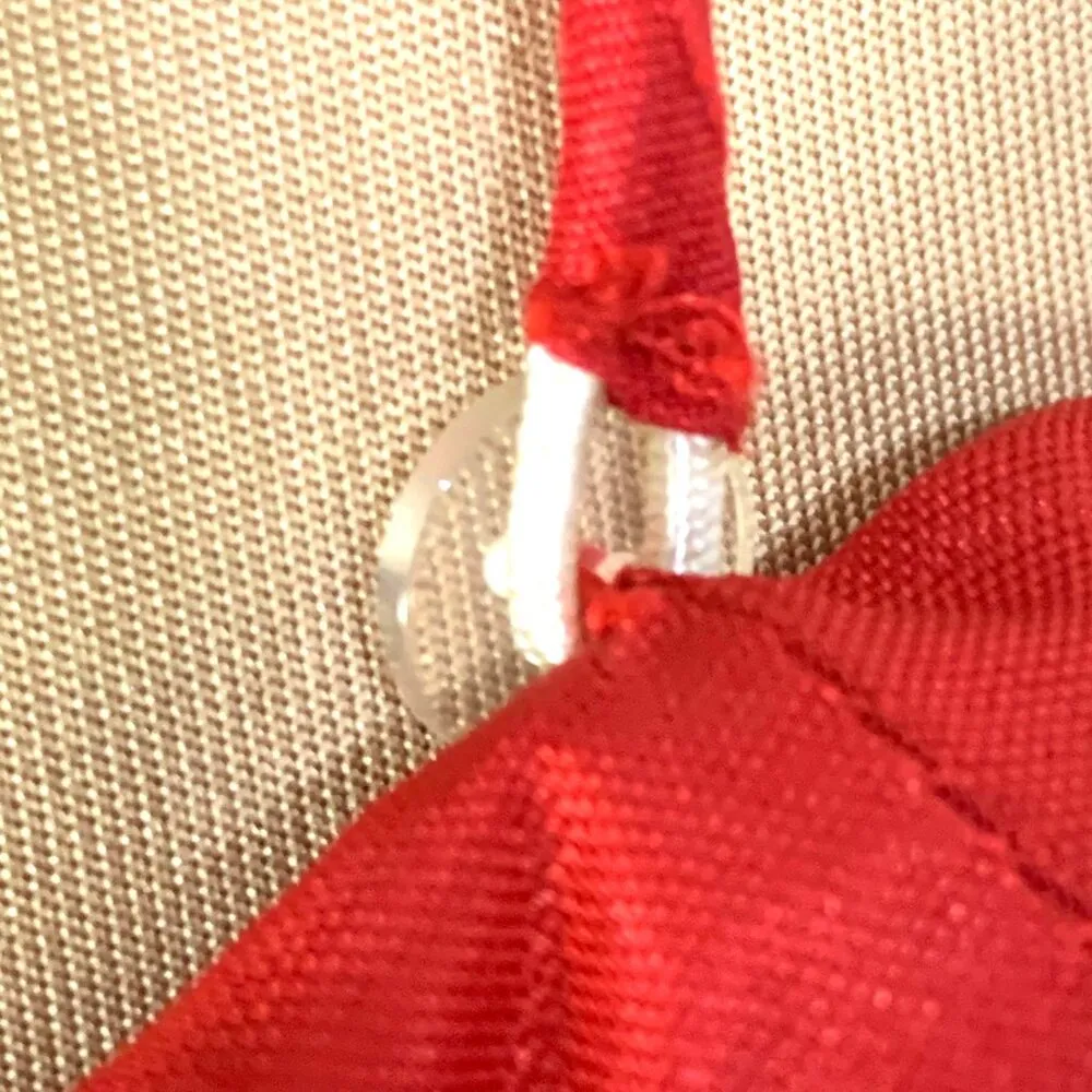 Watters & Watters Red Silk Midi Bridesmaid Dress 10 Strapless/Convertible Pleat - Image 7