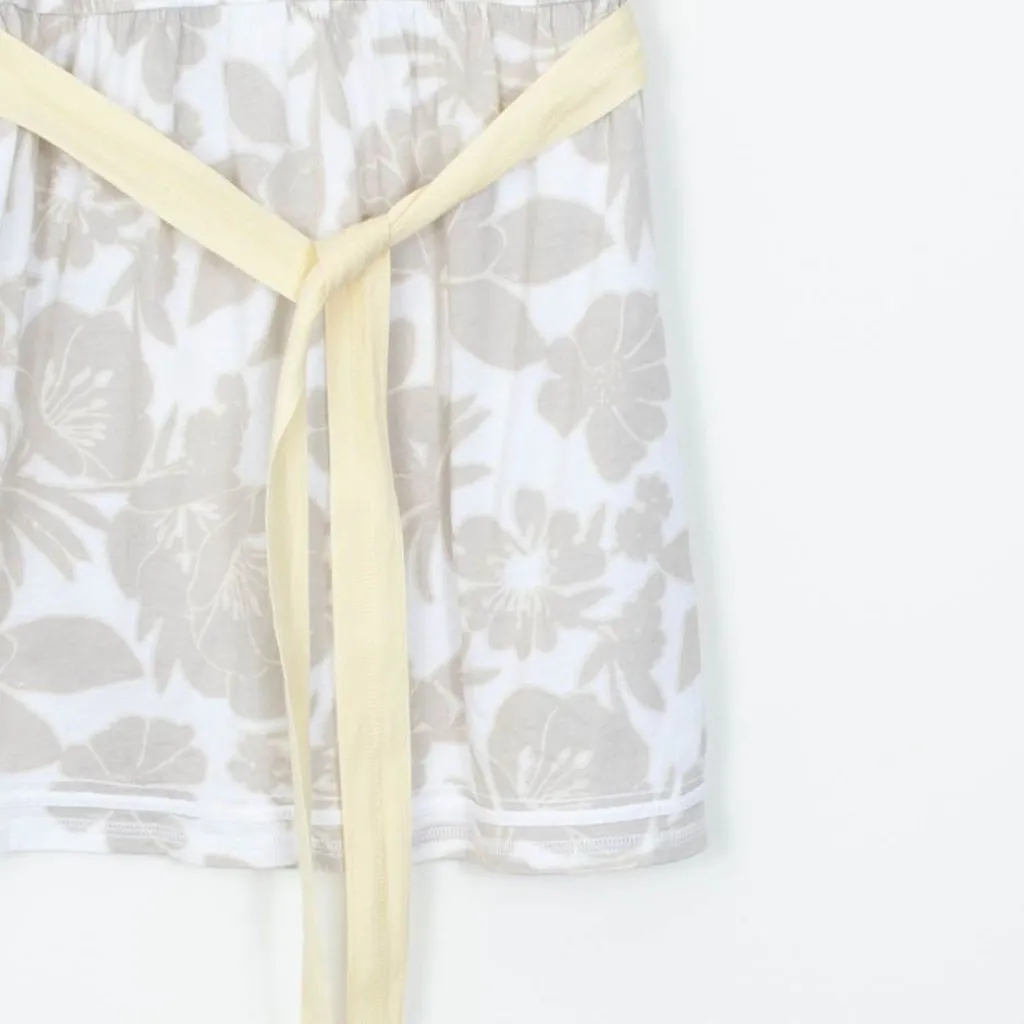 American Eagle Womens Floral Babydoll Ruffle Tank Top Size‎ M Tie Belt Y2K Boho - Image 3