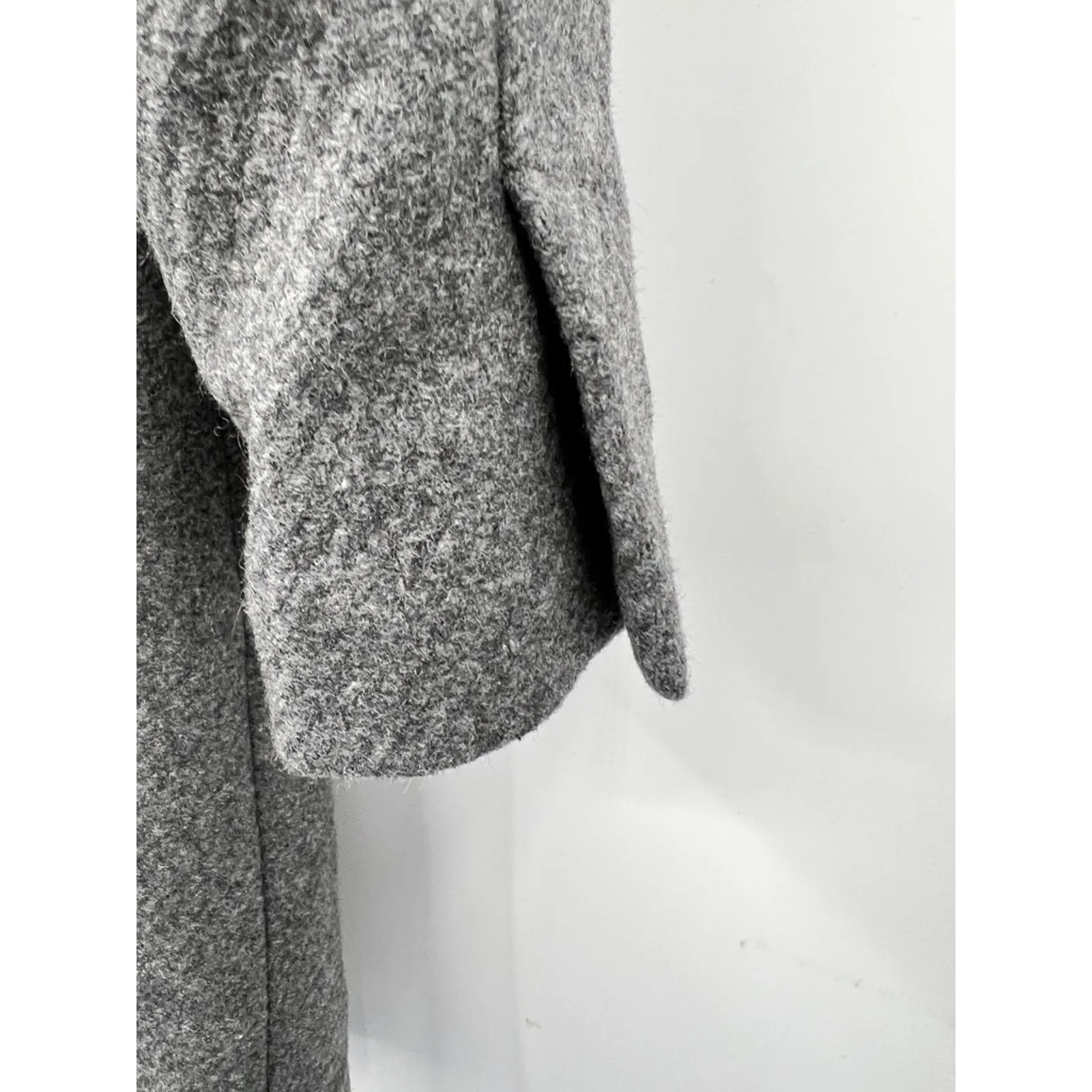 Zara Grey‎ Structured Coat Jacket Grey Size XS Pockets - Image 7