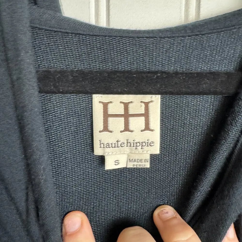 Haute Hippie Black Hooded Sleeveless Asymmetrical Hem Dress i11 - Image 3