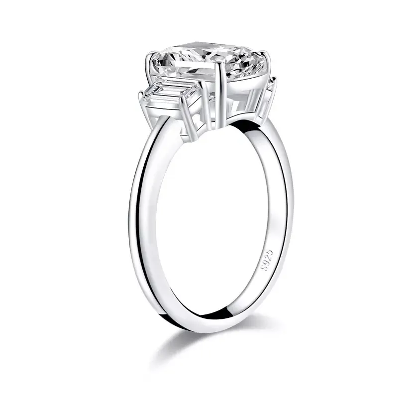 SIZE 9 925  Sona Simulated Diamond Engagement Wedding Ring - Image 4