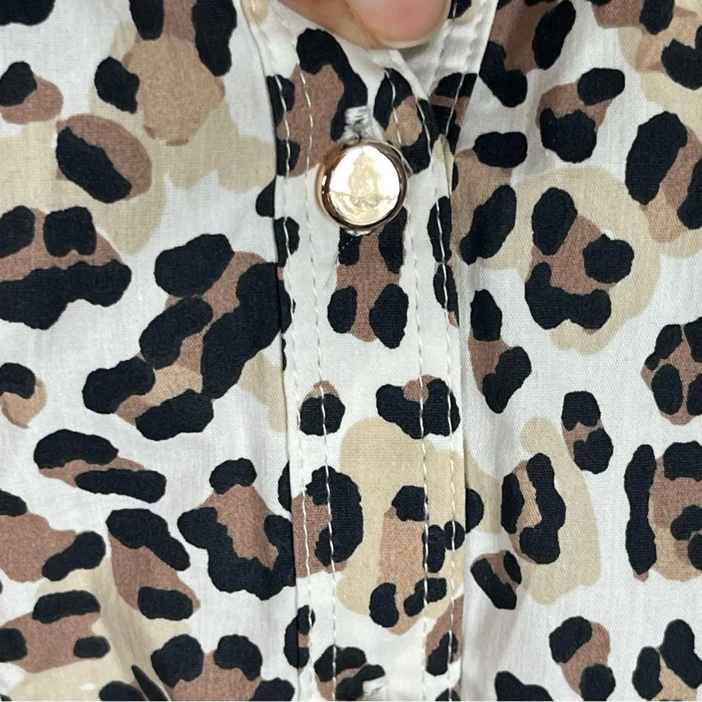 EAST 5TH | Leopard Print Button Up Blouse Sz 1X - Image 9