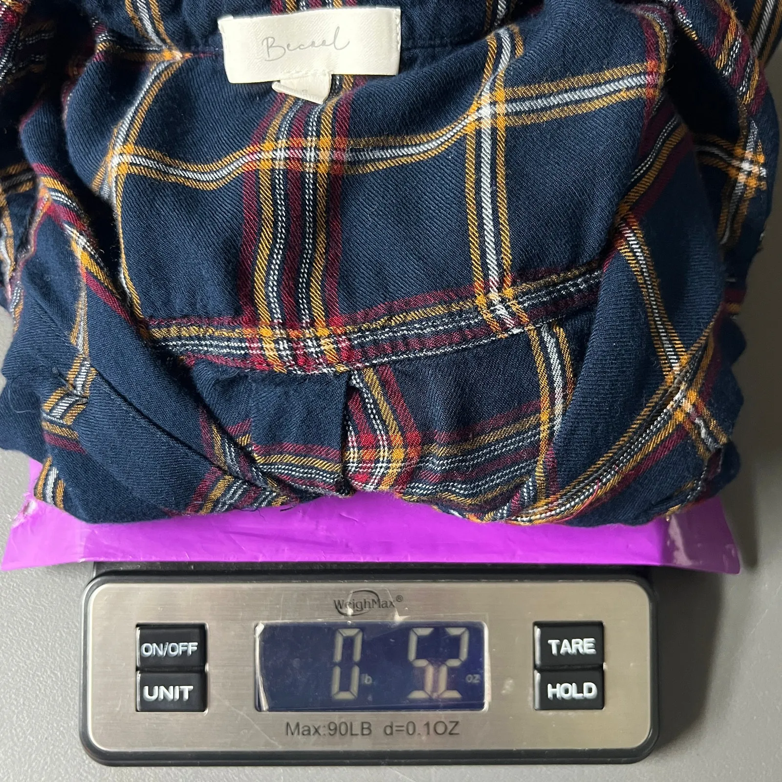 Be Cool Plaid Button Front Women's Long Sleeve Shirt Size Small Tie Front - Image 12